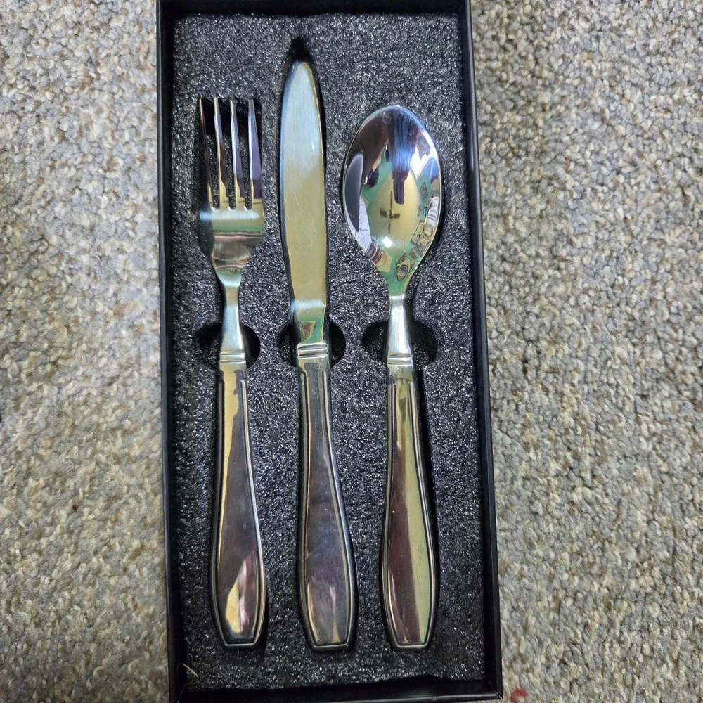 BunMo Weighted Silverware 3pc Dinner Set 304 Stainless Steel 7oz Heavy Utensils